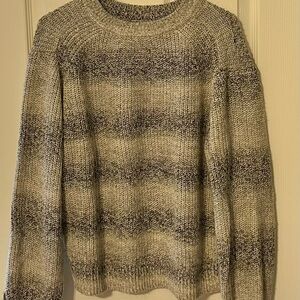 a.n.a Gray and Cream Knit Sweater